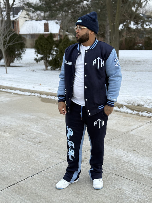 Blue Stack Jogger Set